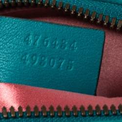 Pre Owned  حقيبة خصر غوتشي جي جي مارمونت قطيفة ماتيلاس تركواز