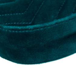 Pre Owned  حقيبة خصر غوتشي جي جي مارمونت قطيفة ماتيلاس تركواز