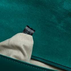 مملوكة مسبقًا حقيبة كلتش غوتشي هورسبيت جلد لامعة خضراء 