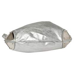 Pre Owned Gucci Silver Leather Large Babouska Indy Hobo