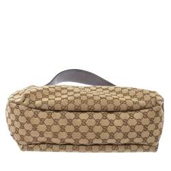 Pre Owned حقيبة غوتشي ويب نيو ليديز متوسطة كانفاس GG عاجية/ بيج