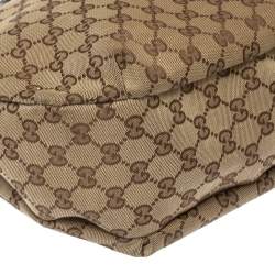 Pre Owned حقيبة غوتشي ويب نيو ليديز متوسطة كانفاس GG عاجية/ بيج