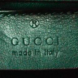 مملوكة مسبقًا حقيبة كتف غوتشي ليدي ويب جلد ثعبان أخضر