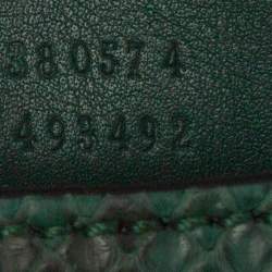 مملوكة مسبقًا حقيبة كتف غوتشي ليدي ويب جلد ثعبان أخضر