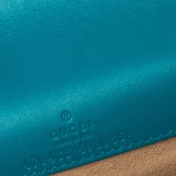 Pre Owned Gucci Teal Velvet and Leather Super Mini Dionysus Crossbody Bag