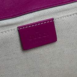 مملوكة مسبقًا Gucci Magenta Patent Leather Sigrid Oversized Clutch