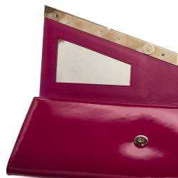 مملوكة مسبقًا Gucci Magenta Patent Leather Sigrid Oversized Clutch