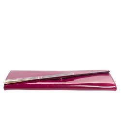 مملوكة مسبقًا Gucci Magenta Patent Leather Sigrid Oversized Clutch