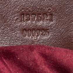 Pre Owned Gucci Burgundy/Brown Mink Fur and Leather Pelham Shoulder Bag
