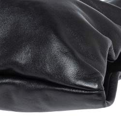 Pre Owned حقيبة غوتشي 1970 بشراشيب سلسلة جلد أسود