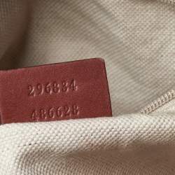 Pre Owned Gucci Maroon/Ebony GG Canvas Medium Sukey Messenger Bag