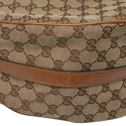 مملوكة مسبقًا Gucci Beige/Tan GG Canvas and Leather Large GG Twins Hobo