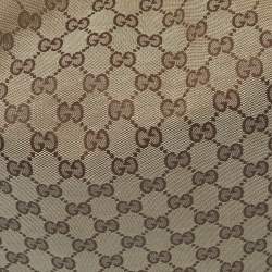 مملوكة مسبقًا Gucci Beige/Tan GG Canvas and Leather Large GG Twins Hobo