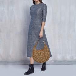 مملوكة مسبقًا Gucci Beige/Tan GG Canvas and Leather Large GG Twins Hobo