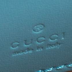 Pre Owned Gucci Turquoise Leather Mini 1961 Jackie Hobo