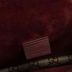 مملوكة مسبقًا حقيبة كتف غوتشى دينسيوس مينى سويدى وكانفاس زهور سوبريم جى جى بيج / أرجوانية