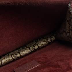 مملوكة مسبقًا حقيبة كتف غوتشى دينسيوس مينى سويدى وكانفاس زهور سوبريم جى جى بيج / أرجوانية