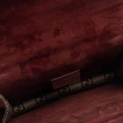 مملوكة مسبقًا حقيبة كتف غوتشى دينسيوس مينى سويدى وكانفاس زهور سوبريم جى جى بيج / أرجوانية