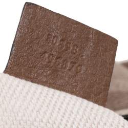 Pre Owned حقيبة يد غوتشي سوهو متوسطة سلسلة جلد بني