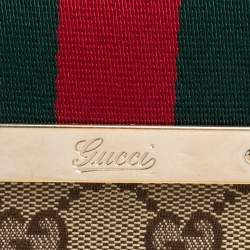 مملوكة مسبقًا Gucci Beige GG Canvas and Leather Web French Wallet
