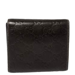 مملوكة مسبقًا Gucci Brown Guccissima Leather Trifold Wallet  