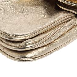 Pre Owned حقيبة كلتش غوتشي هيستريا جلد ذهبى ميتالك 