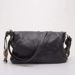 Gucci Black Leather Jungle Messenger