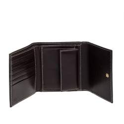 مملوكة مسبقًا Gucci Beige GG Supreme Canvas and Patent Leather Tattoo Heart Trifold Wallet