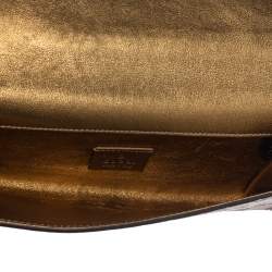 مملوكة مسبقًا محفظة غوتشي كونتيننتال إبزيم جلد غوتشيسيما ذهبي