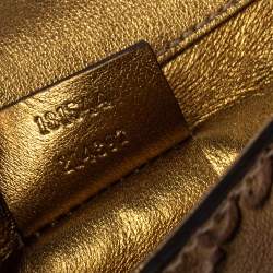 مملوكة مسبقًا محفظة غوتشي كونتيننتال إبزيم جلد غوتشيسيما ذهبي