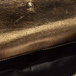 مملوكة مسبقًا Gucci Gold/Beige GG Canvas and Leather Princy Continental Wallet