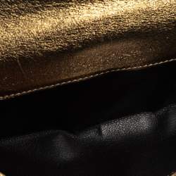 مملوكة مسبقًا Gucci Gold/Beige GG Canvas and Leather Princy Continental Wallet