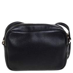 Pre Owned حقيبة كتف غوتشي سوهو ديسكو جلد أسود 