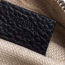 Pre Owned حقيبة كتف غوتشي سوهو ديسكو جلد أسود 