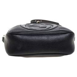 Pre Owned حقيبة كتف غوتشي سوهو ديسكو جلد أسود 