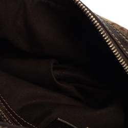 مملوكة مسبقًا Gucci Beige/Brown GG Canvas and Leather Horsebit Amalfi Hobo