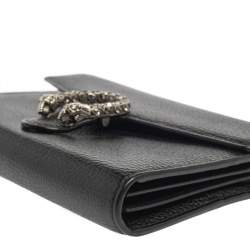 Gucci Black Leather Dionysus Wallet On Chain           