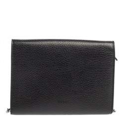 Gucci Black Leather Dionysus Wallet On Chain           