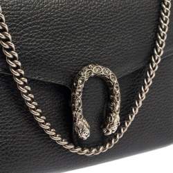 Gucci Black Leather Dionysus Wallet On Chain           