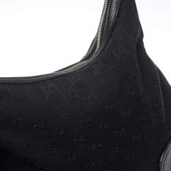 مملوكة مسبقًا حقيبة غوتشي برينسي كانفاس وجلد جي جي سوداء 