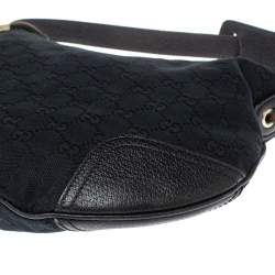 مملوكة مسبقًا حقيبة غوتشي برينسي كانفاس وجلد جي جي سوداء 