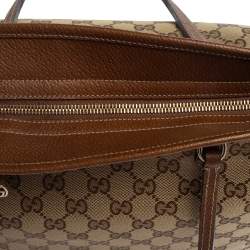 Pre Owned حقيبة يد غوتشي بري كانفاس جي جي بني وجلد