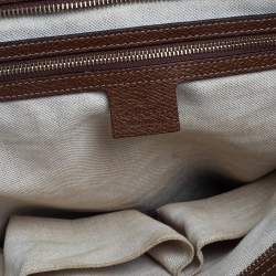 Pre Owned حقيبة يد غوتشي بري كانفاس جي جي بني وجلد