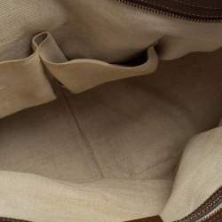 Pre Owned حقيبة يد غوتشي بري كانفاس جي جي بني وجلد