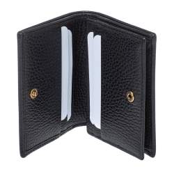 Pre Owned Gucci Black Leather GG Marmont Butterfly Bifold Wallet