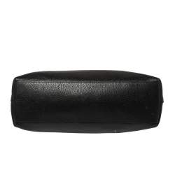 Pre Owned حقيبة يد غوتشي شراشيب بامبو جلد حُبيبي سوداء