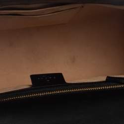 Pre Owned Gucci Black Guccissima Leather Medium Padlock Shoulder Bag