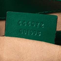 Pre Owned حقيبة هوبو غوتشى دينسيوس كبيرة رأس نمر مطرزة جلد خضراء 