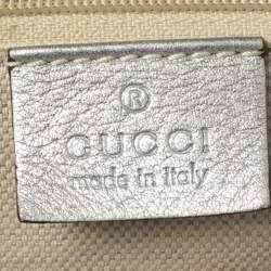 Pre Owned Gucci Grey Guccissima Leather Medium Sukey Boston Bag