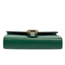 مملوكة مسبقًا Gucci Green Leather Dionysus Wallet On Chain
